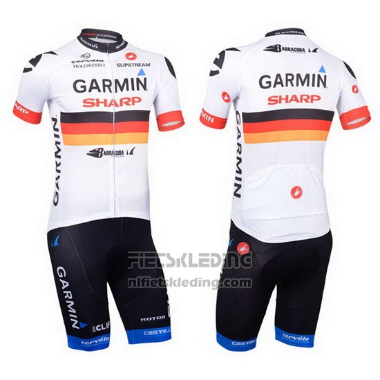 2013 Fietskleding Garmin Sharp Kampioen Duitsland Korte Mouwen en Koersbroek